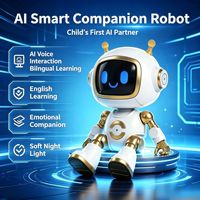 Robot de bureau intelligent avec écran LED, interaction vocale en 37 langues, utilisation à la maison ou au bureau, robot intelligent