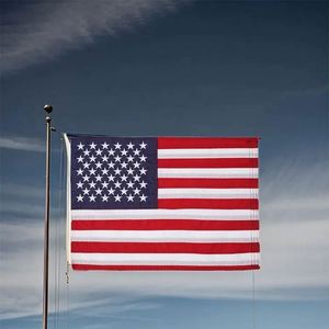 Heavy Duty Embroidery National USA Custom Size Embroidered 2x3ft 3x5ft 90x150cm American <b>Flags</b> - Product Image 6