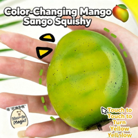 Pelota Antiestrés de Mango que Cambia de Color, Hecha a Mano, Crujiente, Ecológica, Juguete Sensorial para Aliviar el Estrés