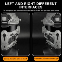 Casque intégral d'assaut rapide HL-98 avec ventilateur anti-buée et casque audio pour activités de plein air, fêtes costumées et chasse