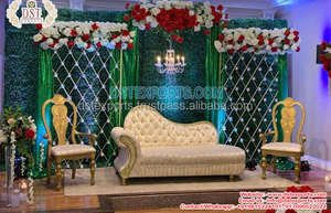 Sofá de Lujo para Bodas, Estilo Trono con Respaldo Alto, Madera de Teca, Color Personalizado, Sofá Elegante para Bodas en Oferta, Ideal para Recepciones - Product Image 2