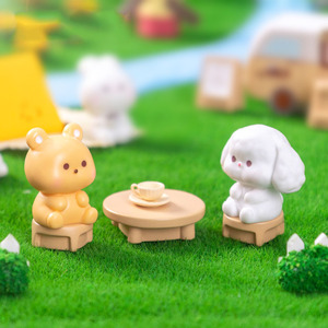 Miniatures d'animaux en résine, moules d'artisanat en résine, statues pour micro-jardins féériques, accessoires de paysage, décorations pour maisons de poupées - Product Image 4