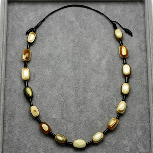Collar de cadena de eslabones unisex ecológico de cuerno de búfalo de moda vintage al por mayor, fabricación de perlas/Aniversario de diamantes - Product Image 3