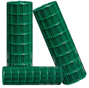 चीनी निर्माता थोक हरी बाड़ लगाने का जाल लोहे के तार जाल प्लास्टिक लेपित वेल्डेड तार जाल