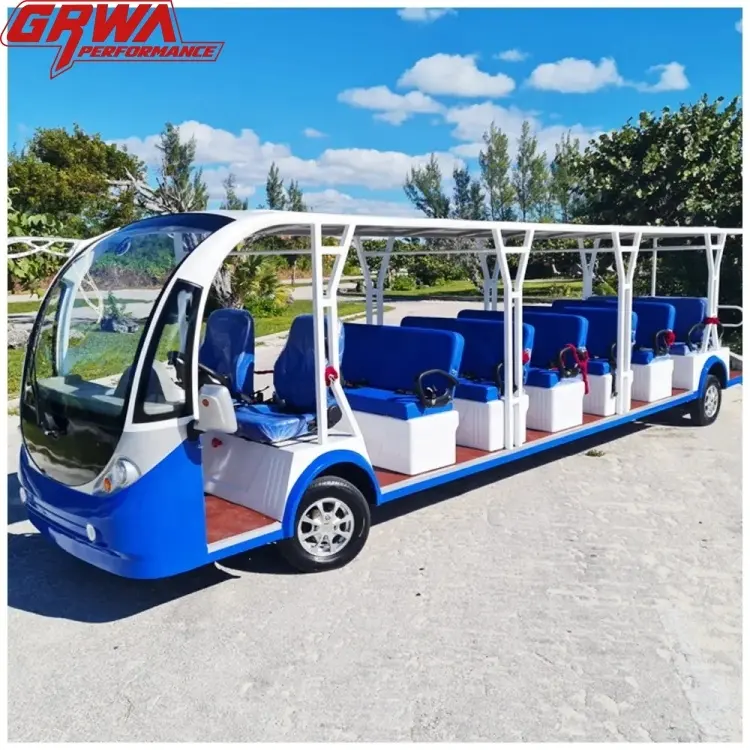GRWA akülü 8 koltuk 14 koltuklu yolcu şehir araç turist servisi elektrikli Mini gezi otobüs araba