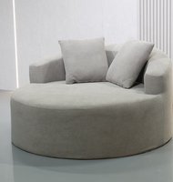 Fauteuil-canapé rond surdimensionné moderne en mousse compressée, emballé sous vide, pour salon, vente en gros