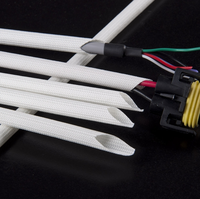 Gaine de câble en fibre de verre enduite de silicone sur mesure, matériaux d'isolation de fils haute température pour l'industrie des fils