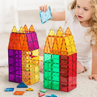 Juguetes Educativos con Imanes Potentes de Alta Calidad 2024, Set de Bloques de Construcción Creativos DIY de 60, 100 o 120 Piezas, Baldosas Magnéticas para Niños