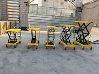 Chariot de levage à ciseaux hydraulique manuel, capacité 500 kg, commande au pied, conception pliable, table élévatrice multi-niveaux personnalisable