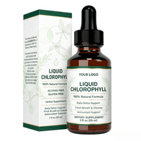 Compléments Alimentaires ODM/OEM 59ml Gouttes/Sirop de Chlorophylle Liquide Oral Saveur Orange Soutien Immunitaire Antioxydant Gestion de l'Énergie