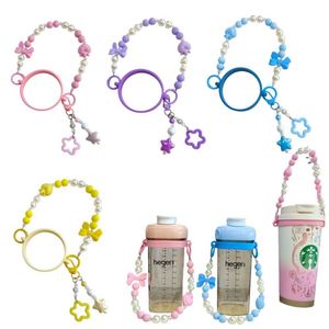 French Style <b>Bow</b> Cup Lanyard Compatible with Stanley Thermos Cup and Tupperport Water Bottle Portable Handle for Cold Cups - Product Image 5