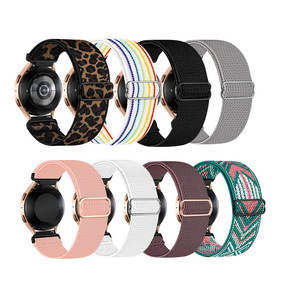 Pulsera de nailon Rosa elástica de 20/22mm para <span class=keywords><strong>Samsung</strong></span> para Galaxy Watch 5 Pro/3/<span class=keywords><strong>4</strong></span>/5/6 40mm 44mm/ 41mm/42mm 46mm/Galaxy Watch <span class=keywords><strong>Active</strong></span> 2 - Product Image 2