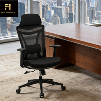 Style industriel noir 360 °   Chaise de direction pivotante moderne, simple et luxueuse pour PDG, patron ou cadre supérieur
