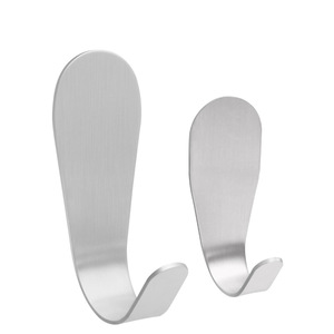 Prosperous Age And Noble Stainless Steel Self <b>Adhesive</b> <b>Hook</b> Modern Simple Design For Kitchen Bathroom Door Back Wall Mounting - Product Image 1