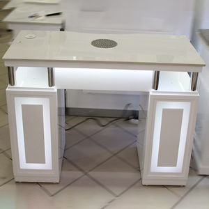 <span class=keywords><strong>Table</strong></span> de manucure professionnelle pour ongles <span class=keywords><strong>Table</strong></span> à ongles en marbre blanc avec aspiration - Product Image 1