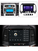 Reproductor Multimedia de Navegación GPS con Pantalla Táctil Android para Automóvil, Radio, Video, Audio, para Hyundai Santa Fe 2006 2007 2008 2009 -12