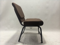Silla moderna de iglesia de metal de tela, venta al por mayor barata, muebles de teatro y Escuela acolchados apilables, necesidades de conexión de hospital