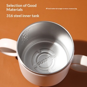 Vaso <span class=keywords><strong>Infantil</strong></span> <span class=keywords><strong>de</strong></span> Acero Inoxidable 316 con Tapa Antiderrames, Vaso para Bebés <span class=keywords><strong>de</strong></span> Jardín <span class=keywords><strong>de</strong></span> Infancia, Vaso para <span class=keywords><strong>Leche</strong></span> con Escala - Product Image 3