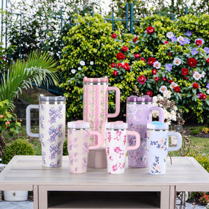 40oz paslanmaz çelik bardak noel hediyesi yalıtımlı fincan çiçek kelebek serisi iş hediyeler için Vasos Termicos - Product Image 6