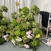 Nouveauté IFG : Arrangements de fleurs artificielles d'hortensia et d'anthurium vertes de 1 m de hauteur, centre de table pour décorations d'événements de mariage