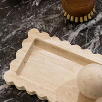 Plateau festonné en marbre naturel SAIDKOCC, personnalisation avancée, esthétique tendance, décoration de chambre à coucher, rangement de bijoux, luxe pratique