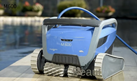 Nettoyeur de piscine robotisé filaire, aspirateur automatique pour piscine, brosses pour nettoyer les parois, câble de 23,8 m, batterie de 5000 mAh pour piscines enterrées