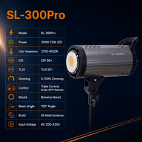 Lumière de studio LED bicolore SL-300Pro 200W avec télécommande 2.4G et contrôle par application, CRI 97+, 19000lm, corps en aluminium