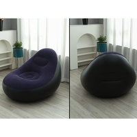 Canapé inclinable gonflable pliable et tendance avec dossier, idéal pour un design moderne et simple, pour l'extérieur, le bureau ou le camping