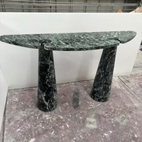 Mesa de consola de mármol verde natural de diseño moderno personalizado muebles de hogar para decoración de entrada
