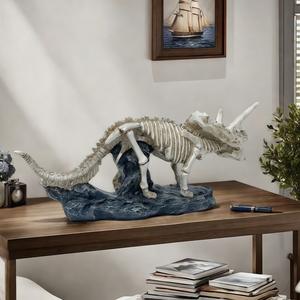 Escultura de Resina Epoxi de Dinosaurio Tiranosaurio Rex, Esqueleto Fósil Grande, Simple y Creativo, Adorno Artístico para Decoración del Hogar o el Porche - Product Image 4