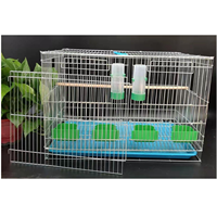Cage à oiseaux de haute qualité, grande, robuste, en métal galvanisé, à paroi épaisse, habitat spacieux pour l'élevage des perroquets, des canaris et des mynas
