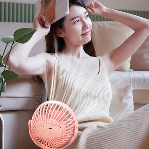USB Rechargeable 360 Degree Adjustable <b>Plastic</b> Desk <b>Table</b> Fan <b>Foldable</b> Handheld Wall Hanging for Bedroom Outdoor Use English - Product Image 4