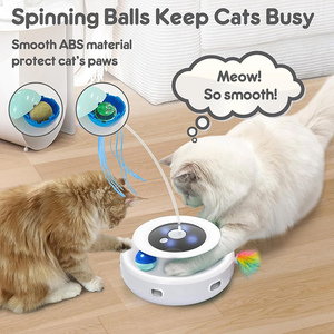 360 Grad drehbarer Ball ABS Smart Electric <span class=keywords><strong>Cat</strong></span> <span class=keywords><strong>Teaser</strong></span> mit mehrfarbigem <span class=keywords><strong>Feather</strong></span> Butterfly Interactive <span class=keywords><strong>Cat</strong></span> <span class=keywords><strong>Toy</strong></span> - Product Image 4