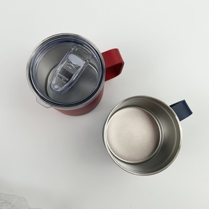 Wholesale 12/14oz Custom Insulated Coffee Mug 304 Stainless Steel <b>Double</b> <b>Wall</b> Thermos Travel Vacuum Tumbler Handle Customized - Product Image 2