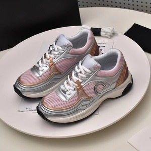 รองเท้าผ้าใบลำลองแบบมีโลโก้สีดำขาว รองเท้าผู้หญิงสไตล์เรโทรแบบ Dad Shoes กันลื่น ทนทานต่อการสึกหรอ รองเท้ากีฬา - Product Image 6