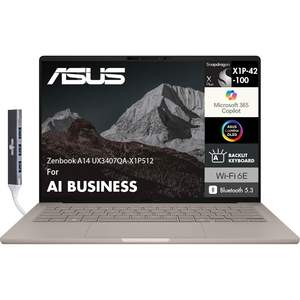 Venta al por Mayor de Zenbook A14 Copilot Plus, Laptop Empresarial con IA, Pantalla OLED WUXGA de 14.0 Pulgadas y 90Hz, 16GB de RAM, SSD, 3 Puertos USB Tipo-C, Qualcomm AI - Product Image 6
