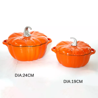 Nouvelle conception de casserole en fonte antique en forme de citrouille, émaillée, avec couvercle, pour la cuisine à domicile - Marmite hollandaise, pot à soupe