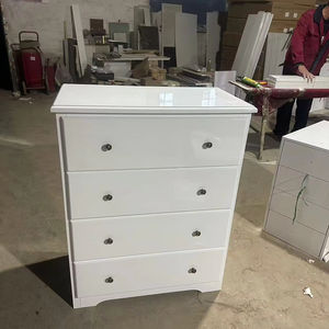 Meilleures ventes : Commodes et armoires à 4 tiroirs en bois blanc moderne, écologiques et abordables YIFAN - Product Image 3