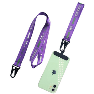 Cordon de téléphone en nylon réglable avec boucle magnétique à dégagement rapide, sangle bandoulière pour téléphone portable avec impression de logo personnalisé - Product Image 1