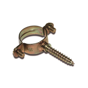 Collier de serrage en zinc 26 mm avec vis pour tuyaux en acier - Product Image 1