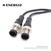 M12 5-poliges Stecker-Stecker-Verlängerung kabel Umspritztes Codierung kabel mit einer Länge von 1m zum Verkauf