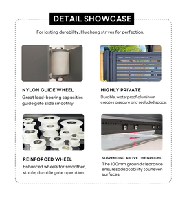 Puertas <span class=keywords><strong>de</strong></span> Seguridad Modernas Corredizas <span class=keywords><strong>de</strong></span> Aluminio con Recubrimiento en Polvo, Duraderas, con Motor Eléctrico y Automatización, Puerta <span class=keywords><strong>de</strong></span> Entrada para Entrada <span class=keywords><strong>de</strong></span> Vehículos, 6 Pies, Comercial - Product Image 6