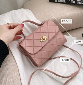 Diamond Check Striped <b>Small</b> square <b>Bag</b> Women's Portable Wholesale Fashion <b>Bag</b>.Z0886 - Product Image 5