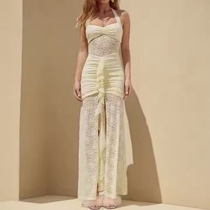 Vestidos Elegantes de Verano 2025, Vestidos Sexys con Volantes y Cuello Halter, Vestidos Sexys de Vacaciones para Mujer - Product Image 1