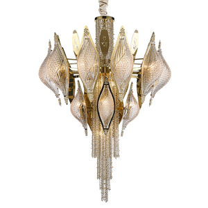 Nouveau petit <span class=keywords><strong>lustre</strong></span> d'ingénierie d'hôtel de luxe en or du concepteur luminaire haut de gamme créatif pour la branche de salon - Product Image 3