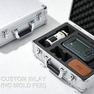 Valise de luxe noire à taille personnalisée en <span class=keywords><strong>aluminium</strong></span> dur, mallette de transport pratique, mallette de rangement pour instruments en métal avec mousse de rembourrage prédécoupée - Product Image 6