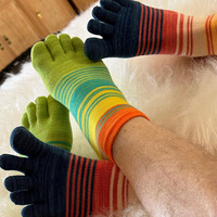 Chaussettes à cinq doigts pour hommes/femmes, chaussettes de sport en coton, chaussettes de cheville