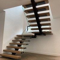 Escalier en bois massif de qualité supérieure Anewson, escalier en chêne sur mesure pour l'intérieur de la maison, marches antidérapantes, escalier résidentiel durable