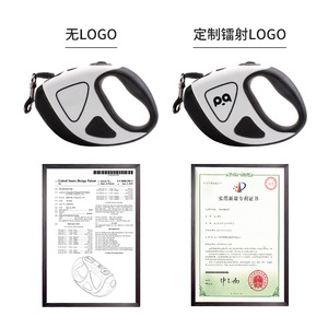 สายจูงสุนัขแบบยืดหดได้อัตโนมัติพร้อมไฟ LED สำหรับสุนัขขนาดเล็ก กลาง ใหญ่ สำหรับเดินเล่นกลางแจ้ง - Product Image 1