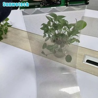 Écran d'affichage LED transparent, fin, flexible et auto-adhésif pour l'extérieur, pour la publicité vidéo sur mur-rideau industriel